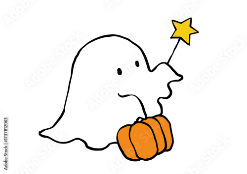 シンプルで可愛いおばけちゃん