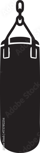 Punching bag silhouette vector
