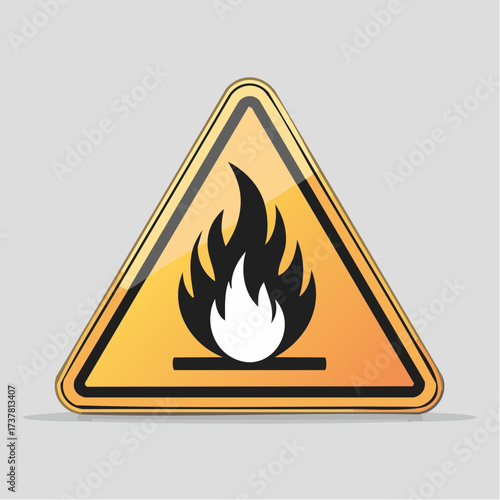 Fire Hazard Warning Sign A Clear Caution Against Flames, Heat, and Combustion Risks