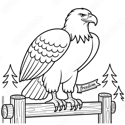 eagle on a fence