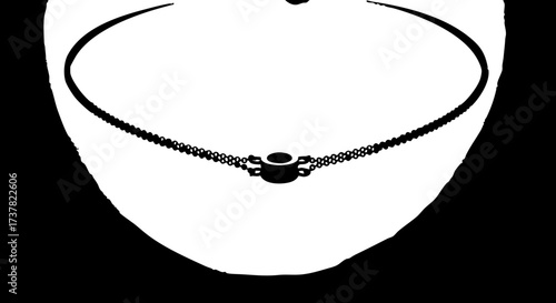 Elegant modern choker necklace design with intricate detail and polished silver finish, perfect for fashion-forward styling and luxury accessories.