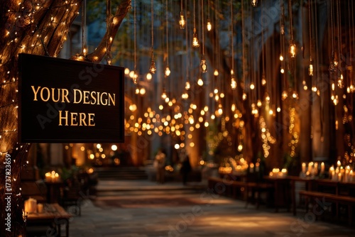 Wallpaper Mural Charming Sign with Ambient Lights Torontodigital.ca