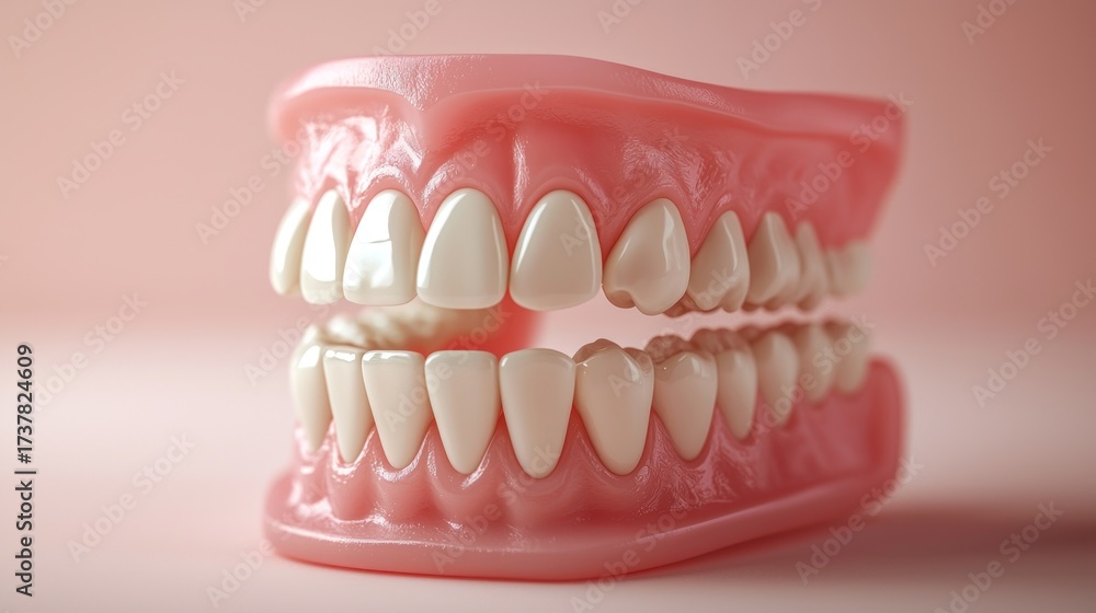 Obraz premium Pink denture model