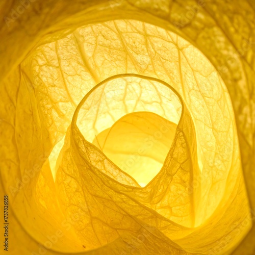 Yellow leaf close-up