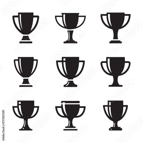 Trophy & Award cup icon vector illustration design.