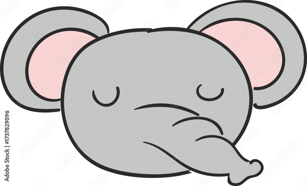 Naklejka premium Cartoon Animal Heads Vector Illustration