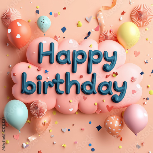 happy birthday font, festival, virtual photo, background, 3d, birthday, happy, celebration, party, card, happy birthday, anniversary, celebrate, festive, surprise