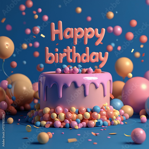 happy birthday font, festival, virtual photo, background, 3d, birthday, happy, celebration, party, card, happy birthday, anniversary, celebrate, festive, surprise