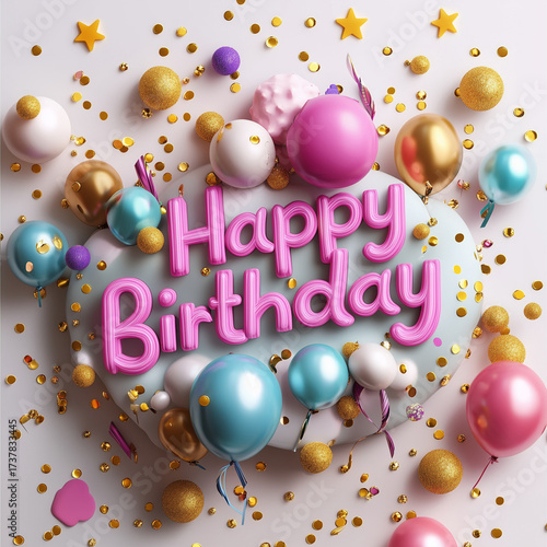 happy birthday font, festival, virtual photo, background, 3d, birthday, happy, celebration, party, card, happy birthday, anniversary, celebrate, festive, surprise