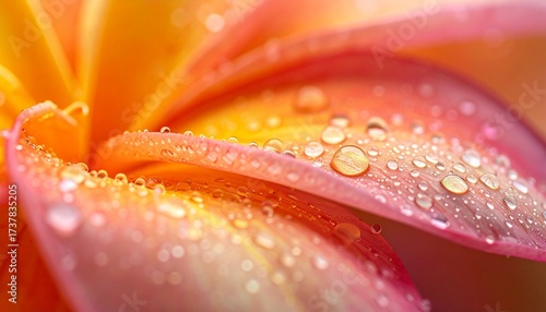 Close-up of vibrant flower petals with water droplets
