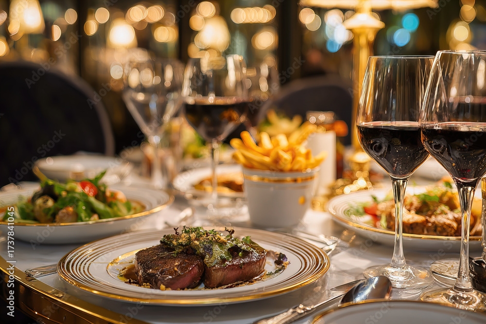 Naklejka premium A table setting for dinner