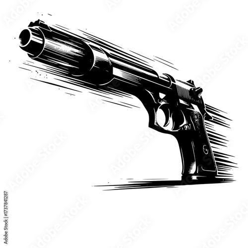 Pistol vector illustration image 