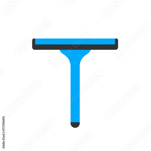 Blue window squeegee tool for cleaning glass surfaces effectively.