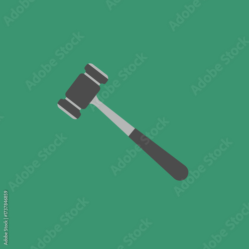 Illustration of a Gavel on Green Background.