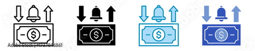 Price Alert  Icon Set Multiple Style Collection