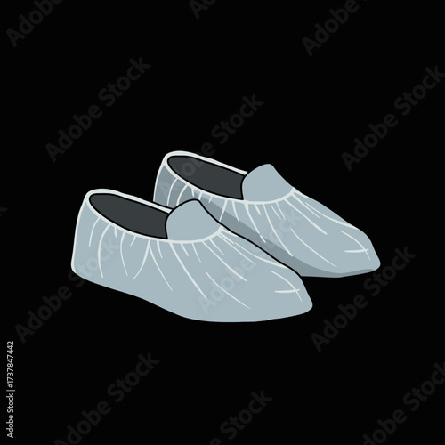 Pair of Disposable Shoe Covers for Cleanliness and Protection.