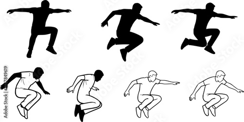 Man jumping, Man jumping silhouette, Man jumping clipart, Man jumping vector, Man jumping air, Man jumping air silhouette