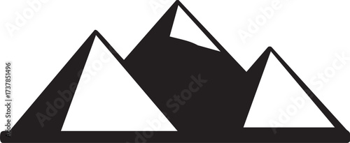 Pyramids Egypt silhouette vector
