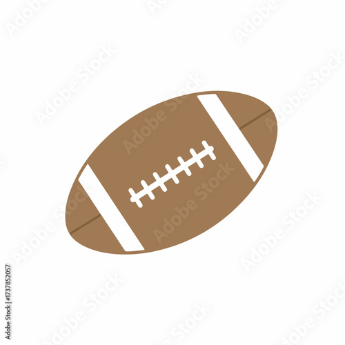 Simple Flat Design American Football Sport Equipment Illustration Graphic