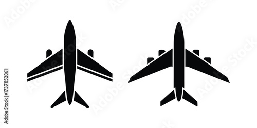 airplane silhouette icon vector illustration