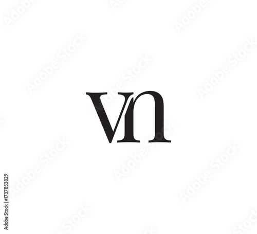 Elegant Serif Monogram Logo with Overlapping Initial Letters – Vintage and Modern Branding Design vn