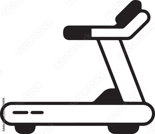 Simple icon of a treadmill for exercise and fitness