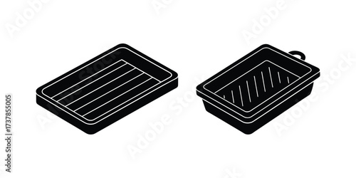 baking sheet silhouette vector illustration