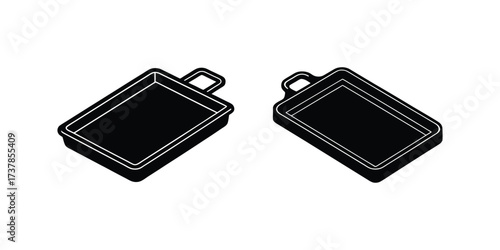 baking sheet silhouette icon vector illustration