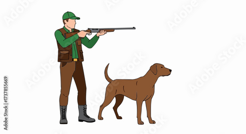 hunter and dog