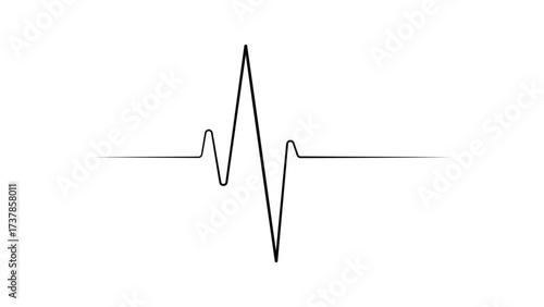 Dynamic heartbeat line art showing vital signs for medical concepts and healthcare promotions, minimal design for technology themes and modern presentations