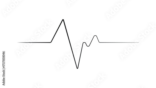 Dynamic heartbeat line art showing vital signs for medical concepts and healthcare promotions, minimal design for technology themes and modern presentations