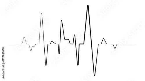 Dynamic heartbeat line art showing vital signs for medical concepts and healthcare promotions, minimal design for technology themes and modern presentations