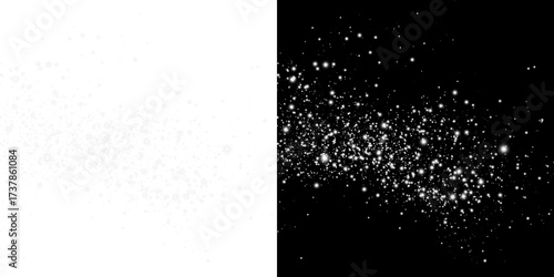 Wallpaper Mural Glittering white sparkles PNG on transparent background. Shiny glowing dust effect overlay for Christmas, holiday, or fantasy designs. Glowing white particles and magical sparkle effect for festive. Torontodigital.ca