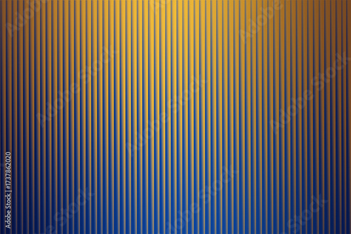 Vertical lines in yellow and blue create a striking and modern background