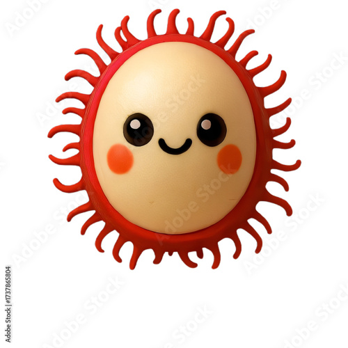 happy easter egg with smile
