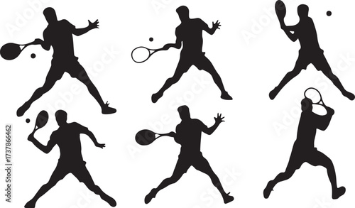 Tennis Player Vector, Sports Action Illustration, Racket Player Silhouette, Court Sports Graphic, Dynamic Athlete Design, Outdoor Game Vector, Tennis Match Symbol, Physical Training Art, Healthy Lifes
