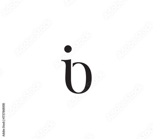 Elegant Serif Monogram Logo with Overlapping Initial Letters – Vintage and Modern Branding Design io