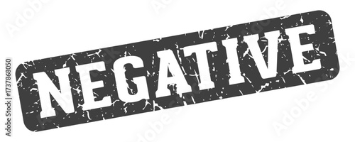 negative rectangular sign. negative stamp
