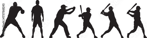 baseball players silhouette, sports athlete vector, baseball game art, sports men clipart, baseball action svg, pitcher and batter design, athletic player artwork, outdoor sports illustration, competi