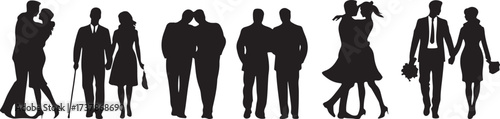 people silhouette vector, human figure clipart, standing person icon, walking people shapes, black human art, crowd illustration svg, social people artwork, business figure design, male female silhoue