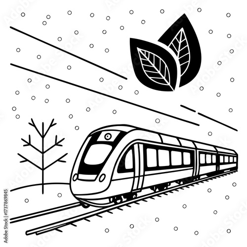 vector illustration of a train