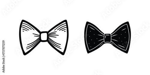 bowtie silhouette icon vector illustration