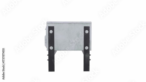 Rotating 3d Render of a Weathered Outdoor Air Conditioner Unit