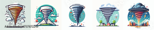 a vector of a tornado