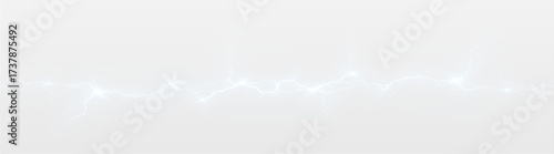 Lightning in thunderstorm: thunder, storm, tempest clouds, overcast sky. Spectacular electricity flash, illumination effects. PNG, transparent; atmospheric power—dramatic, dynamic.