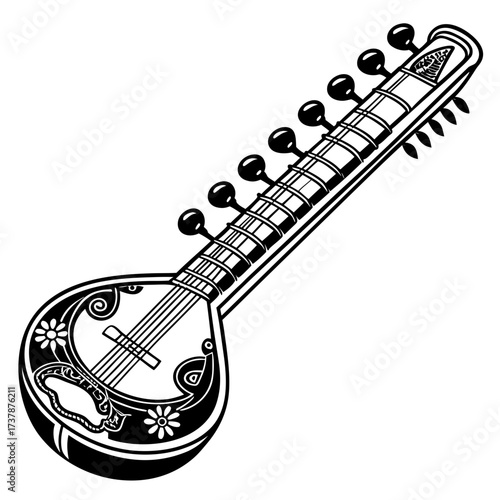 electric guitar isolated on white