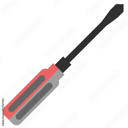 Isolated screwdriver vector illustration for construction and repair services