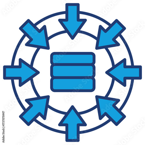 Data Collection Blue Icon