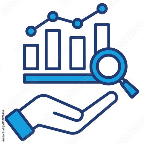 Analysis Blue Icon