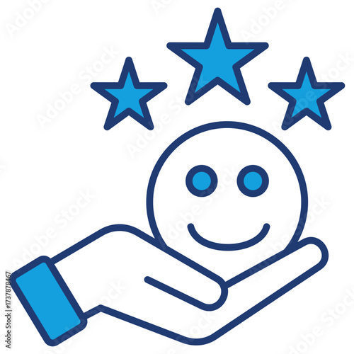Satisfaction Blue Icon